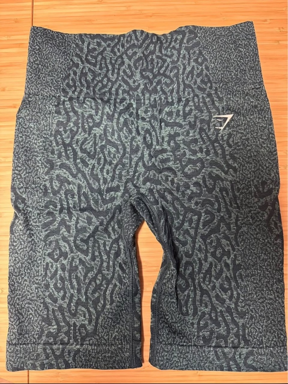 Gym Shark Blue Animal Print Seamless Shorts